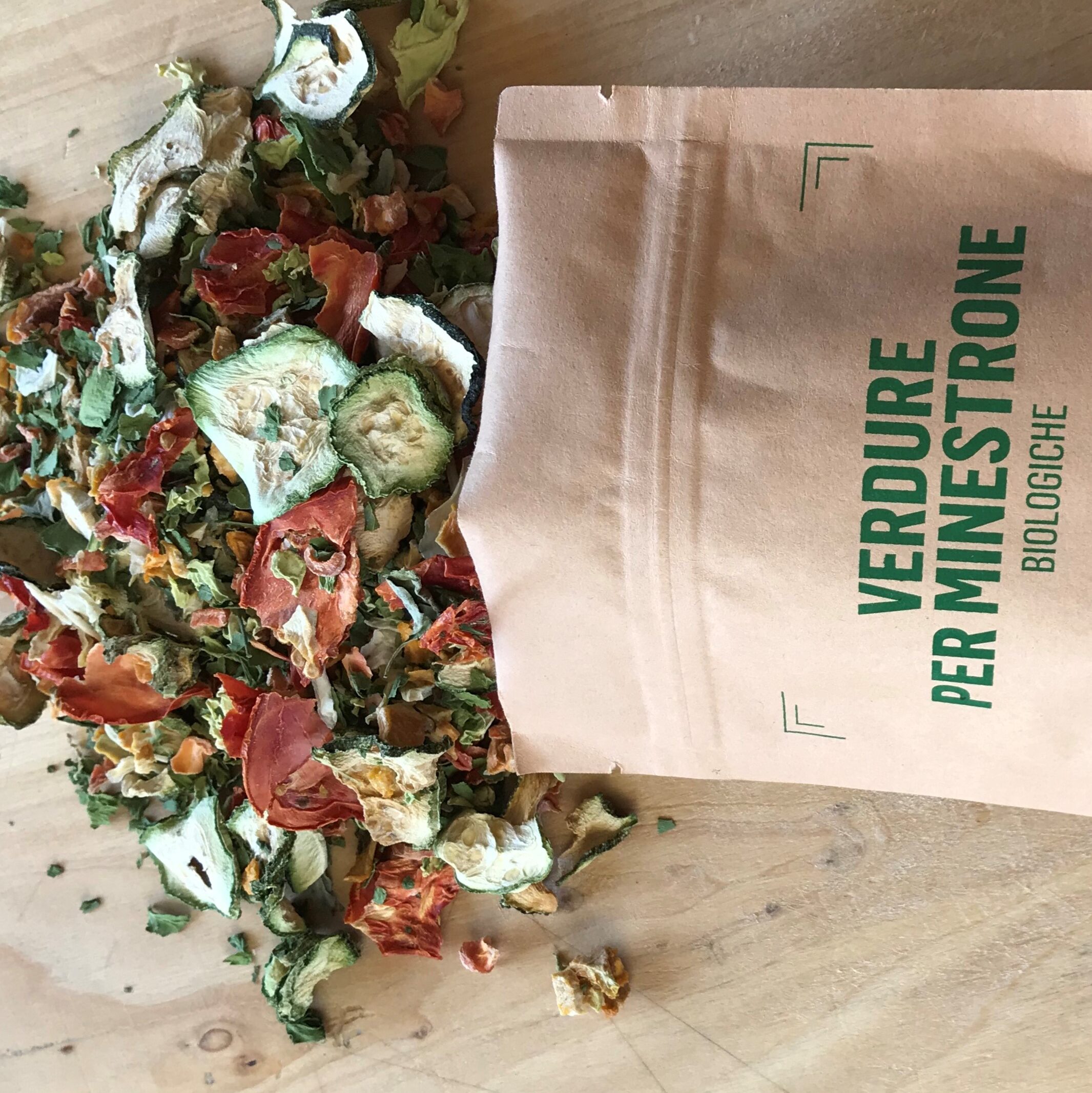 minestrone di verdure disidratate biologiche pronte