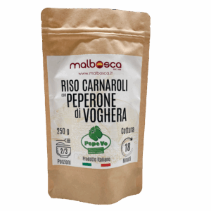 Confezione risotto Carnaroli Pavese con peperone di Voghera Malbosca, riso Carnaroli 2500g